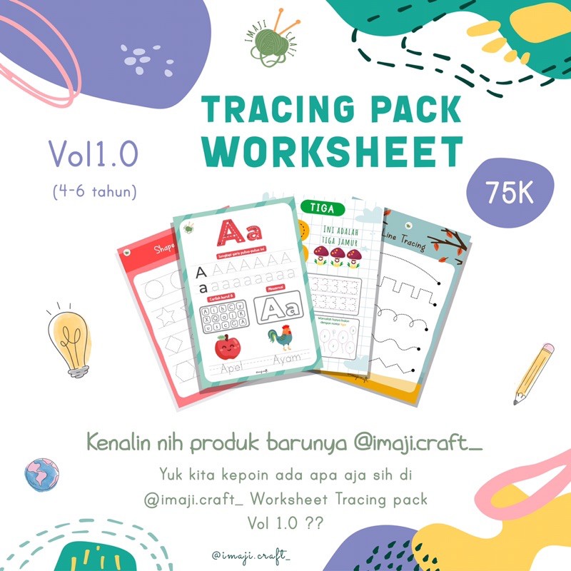 

Tracing Pack Worksheet Wipe And Clean (Lembar Kerja Anak Pra Sekolah)