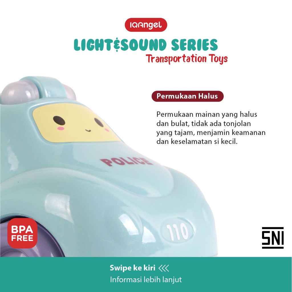 IQANGEL LIGHT &amp; SOUND TRANSPORTATION CAR TOYS NEW / IQ698