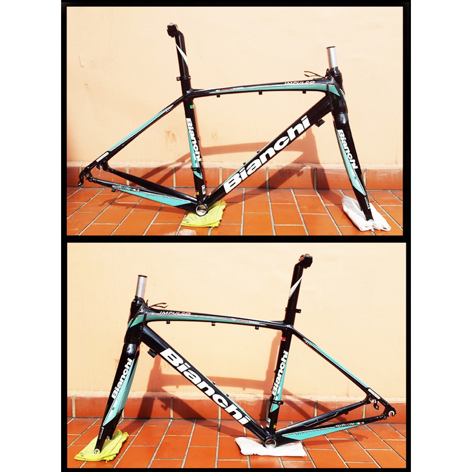 Sepeda Bianchi Impulso Frame Dan Fork Only. Roadbike 50cm
