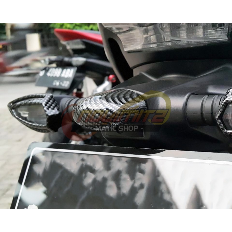 Cover Tutup Lampu Plat Nomer Belakang NEMO Carbon Yamaha Aerox 155