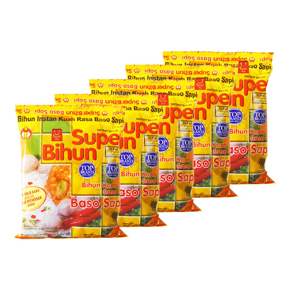 

PAKET ISI 5 Super Bihun Baso Sapi Bihun Kuah Instan - 5pcs x 51gr