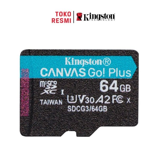 Kingston MicroSD Card Canvas Go! Plus 64GB 170MB/s A2 MicroSDXC