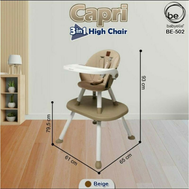 High Chair Babyelle Activa 7in1 / High Chair Babyelle Capri 3in1 / Pliko HC-610 Zola High Chair