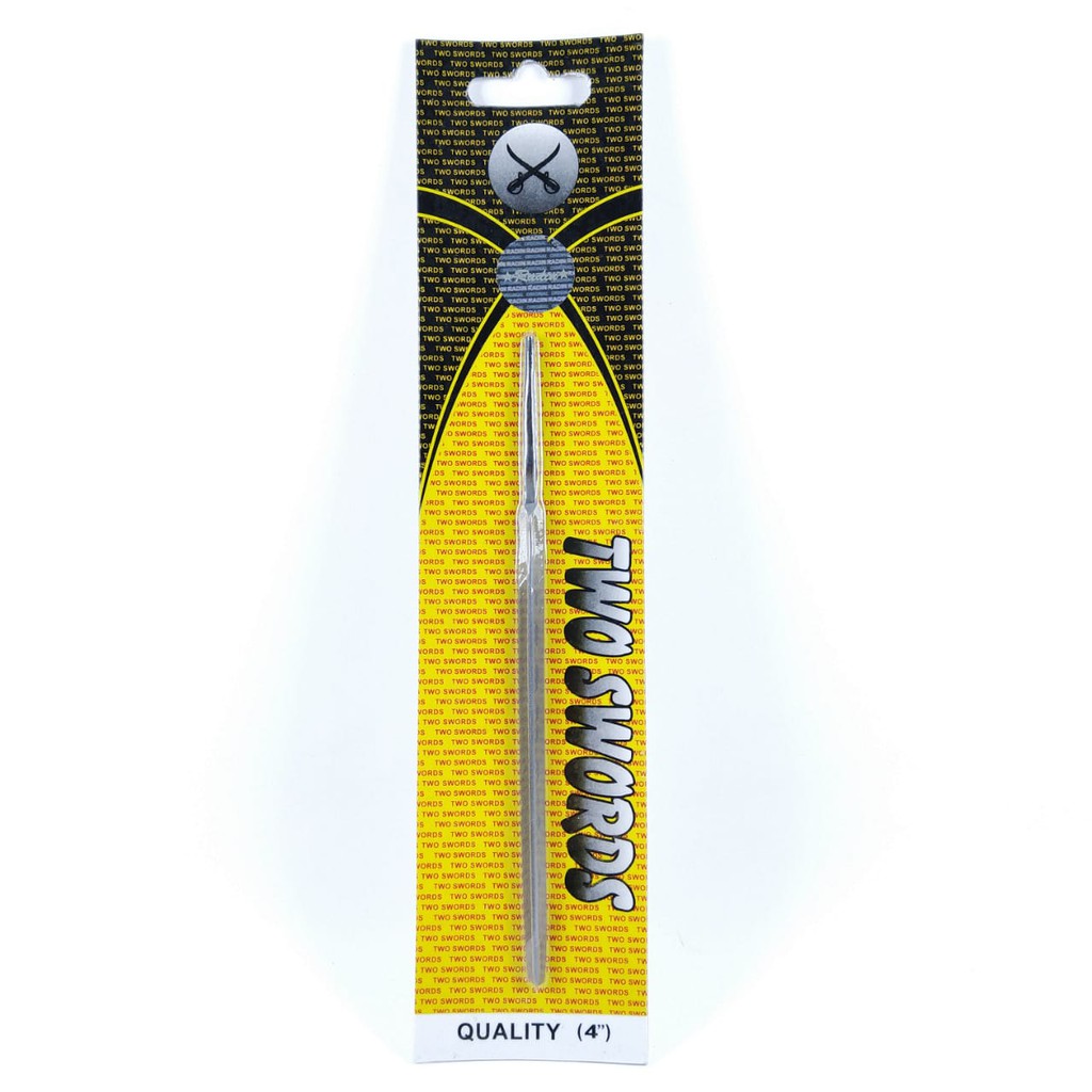 Kikir Segitiga 4 inch Two Swords Asahan Pengasah Gergaji Slim Taper