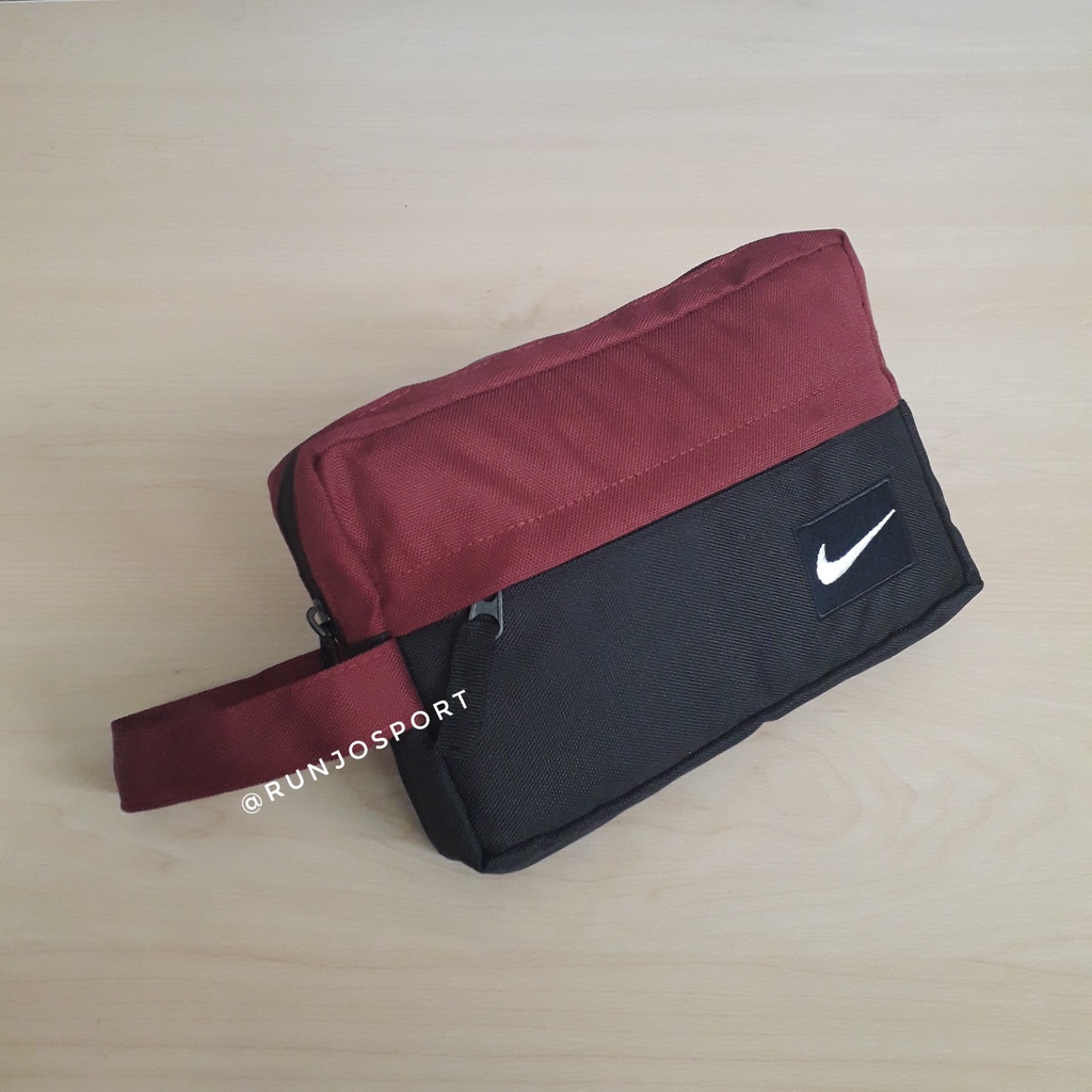 Hand Bag Nike Polos Handbag Pouch Tas Tangan Pria Wanita HITAM