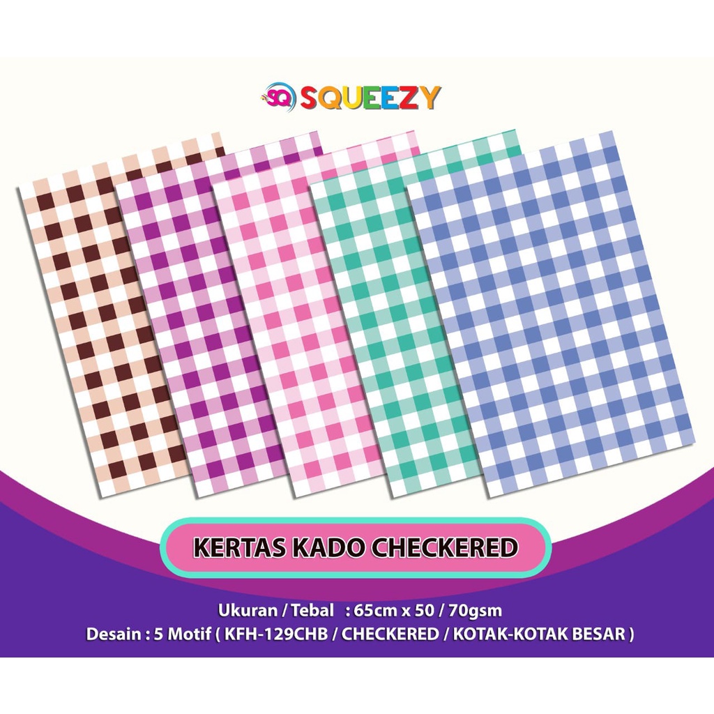 

Kertas Kado Sampul Hadiah Packing Bungkus kado CHECKERED
