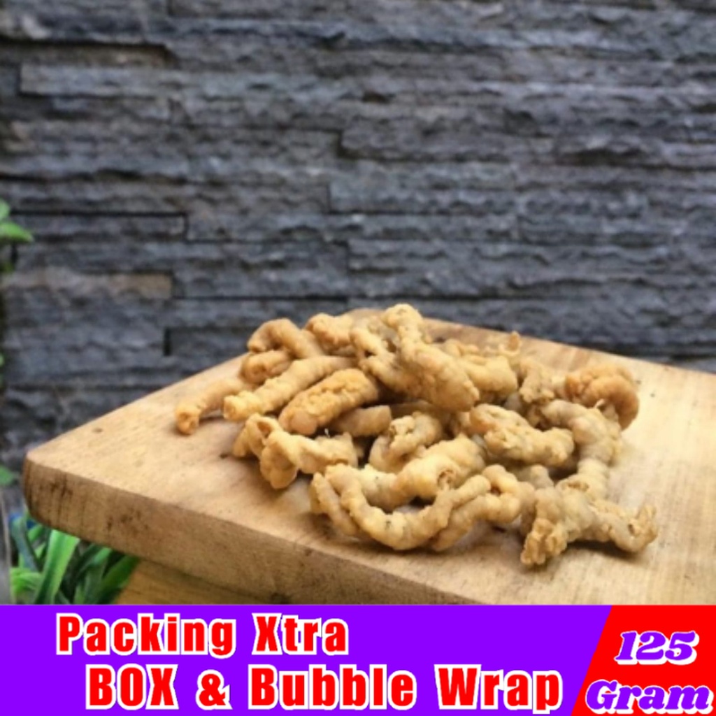 

jajanan Keripik Usus Original 125gr / Kripik Usus Crispy Balado - Hufaida Snack