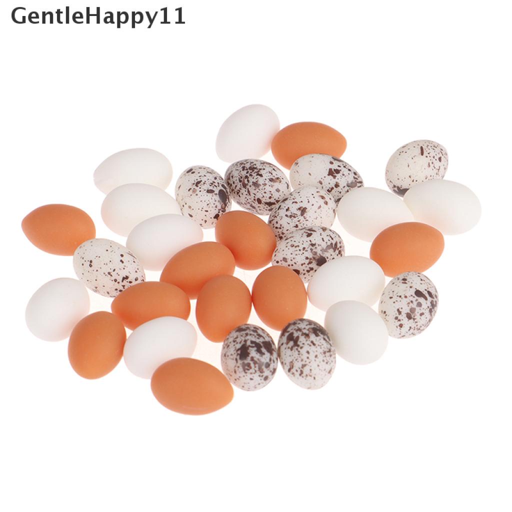 Gentlehappy 10pcs / Set Mainan Miniatur Telur Untuk Aksesoris Dapur Rumah Boneka