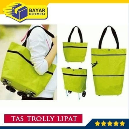 Tas Belanja Trolley Troly Lipat Shopping Foldable Bag Serbaguna