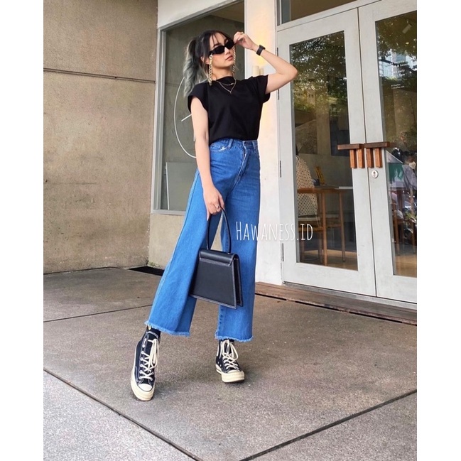 CELANA JEANS KULOT WANITA HW