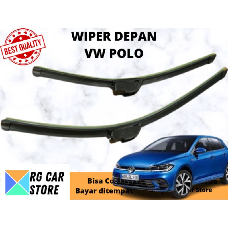 WIPER VW POLO FRAMELESS ISI 2PCS DIJAMIN PNP TINGGAL PASANG BERKUALITAS