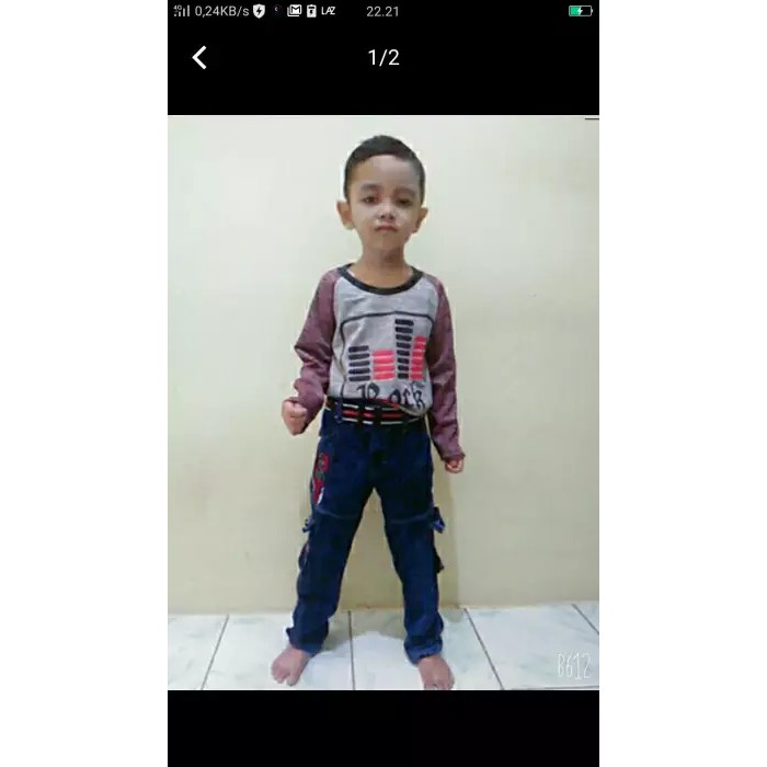 CELANA JEANS ANAK 2-12 TAHUN MDL PANJANG MOTIF RANDOM