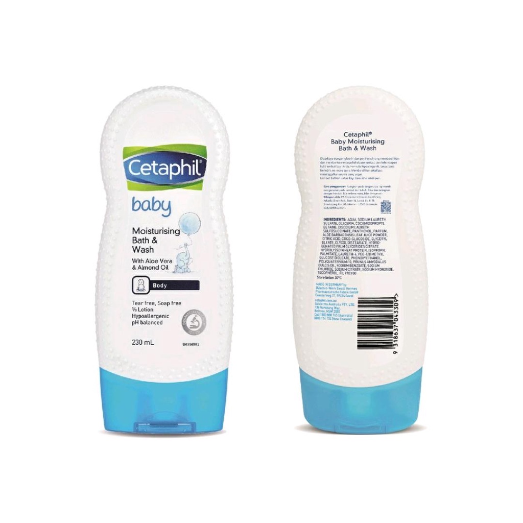 CETAPHIL BABY MOIST BATH &amp; WASH 230ML / SABUN BAYI