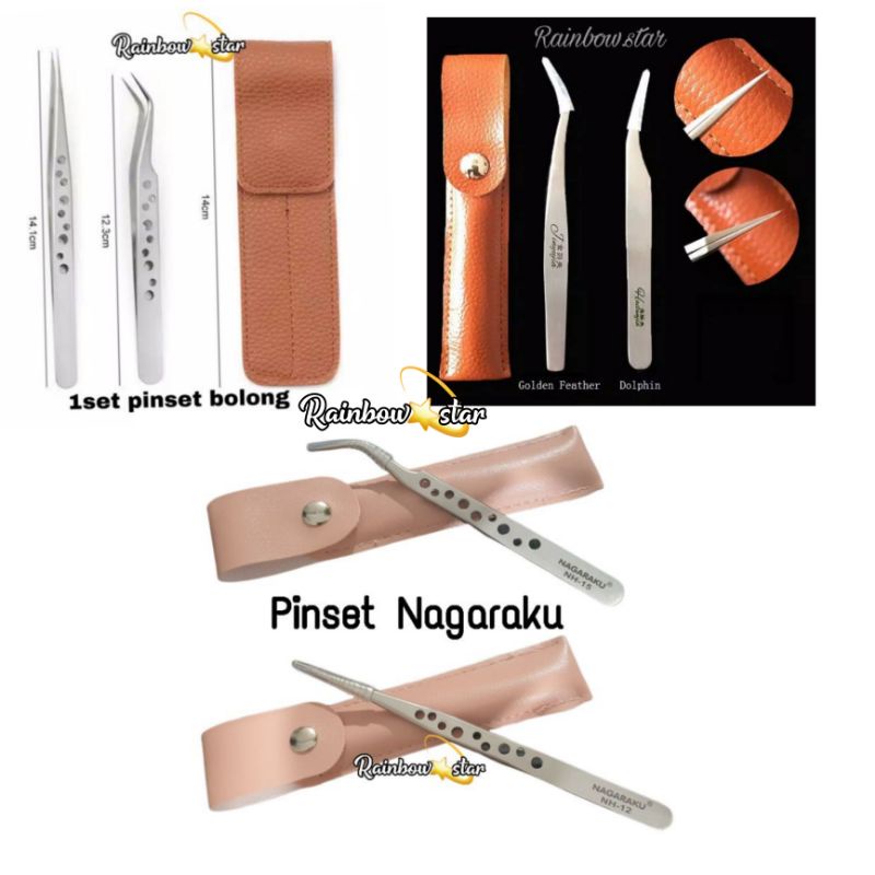 Pinset Bolong Nagaraku / Tweezer Russian Volume Eyelash Extension