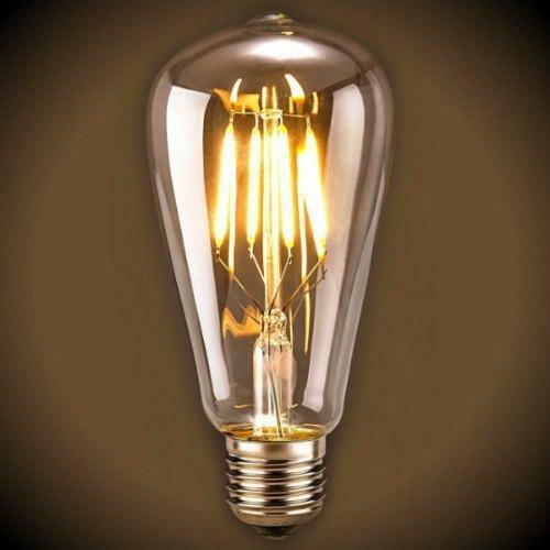 Lampu Led classic Filamen 6 Watt Vintage bulb warm white bohlam pijar