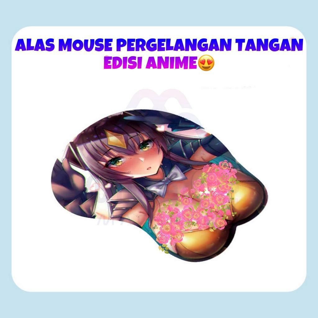 Mouse Pergelangan Tangan/ Mouse Pad Ergonomic 3D Breast Silikon Wrist Rest/ Anime Sexy