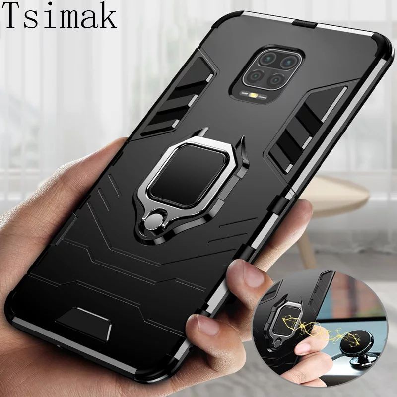 Hard Case Ring Stand Xiaomi Redmi Note 9 Pro - Hardcase Holder Redmi Note 9pro Casing Cover Original