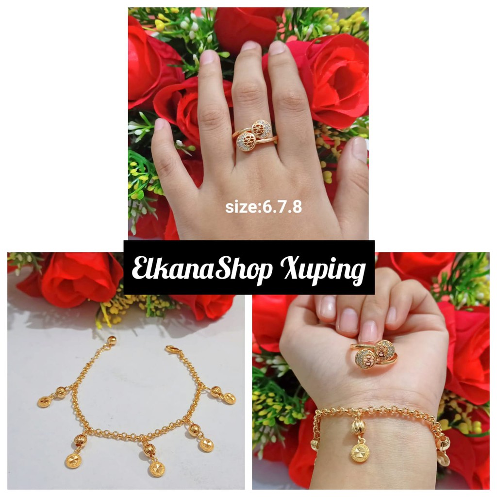 Gelang nuri dewasa free cincin xuping COD