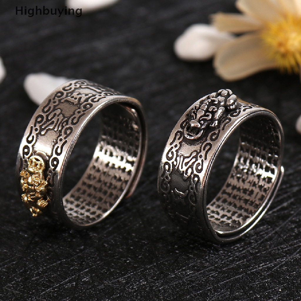 Hbid Cincin Mantra Feng Shui Pixiu Mantra Keberuntungan Adjustable Untuk Priawanita