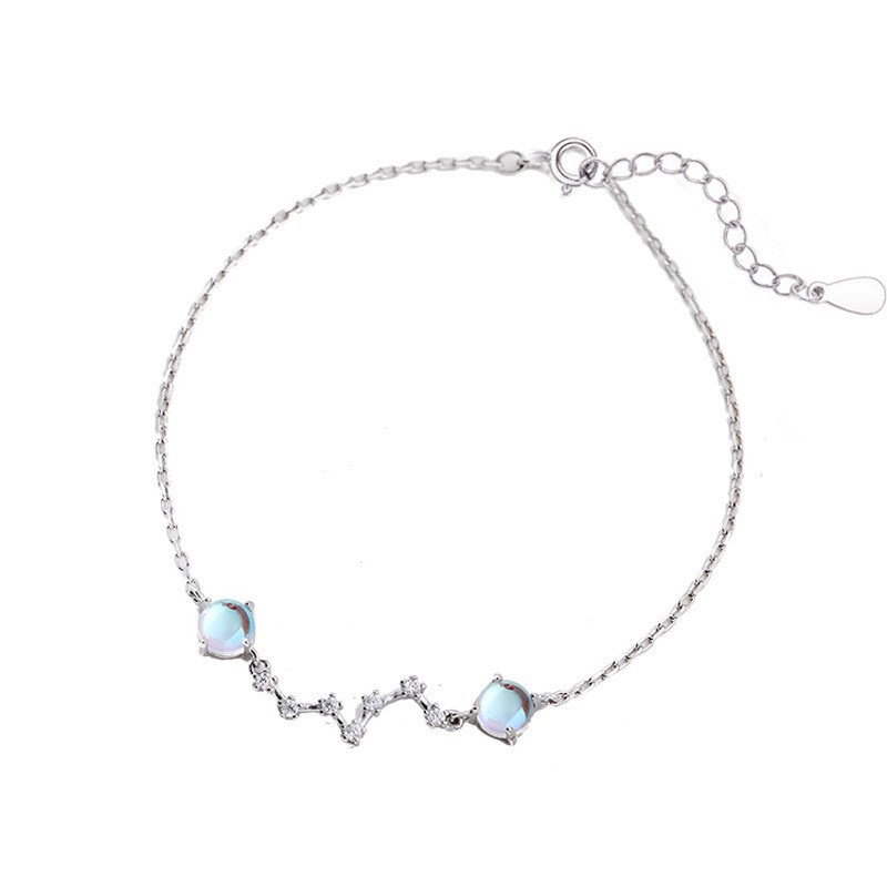 Gelang Batu Permata Bintang Tujuh Fashion Korea Yang Beruntung Gelang Transportasi Moonstone Premium Ins Niche Hadiah Ulang Tahun Pacar