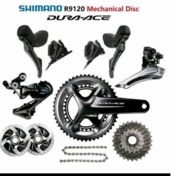 Groupset Shimano Duraace R9120 Hydraulic Disc Brake set - tanpa rotor