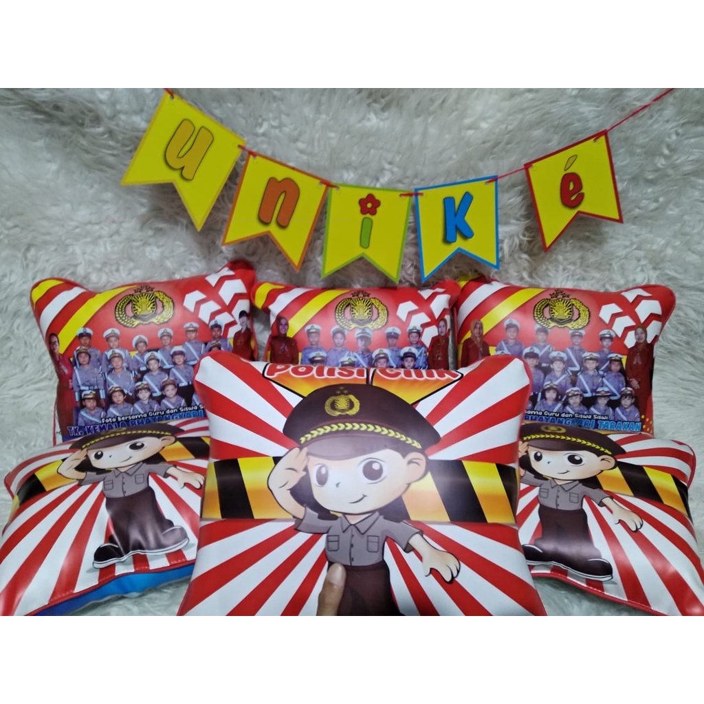 BANTAL CUSTOM UK 35x30cm Bantal Wisuda / Bantal Unik Perpisahan Sekolah Kenang Kenangan Wisuda