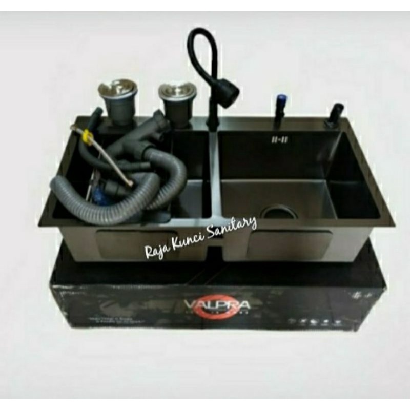 Kitchen Sink 8245 Hitam Onan Golden Hand Valpra/Bolzano/Paket Lengkap Bak Cuci Piring ONAN 8245 Black