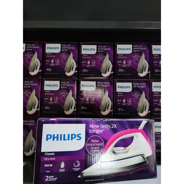 setrika clasic philips original hd1173 new garansi resmi free buble +dus