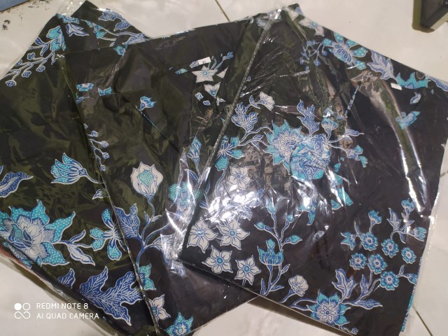 Baju Batik Ayah Dan Anak Laki-laki Motif Cibulan Biru / Couple Ayah Dan Anak Terlaris / Cod