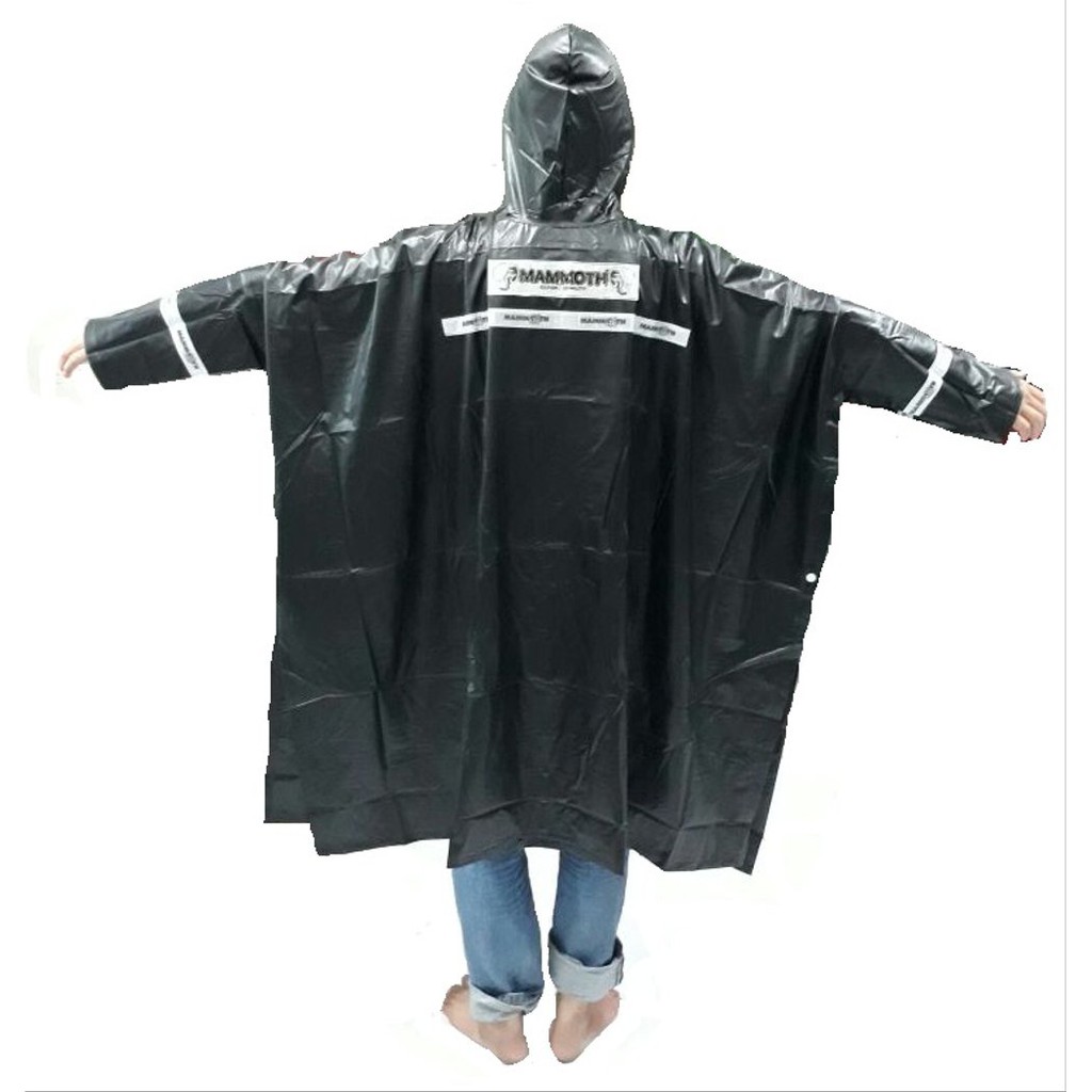 TERLARIS!! JAS HUJAN MAMMOTH BLACK PONCO HITAM / JAS HUJAN MANTEL DEWASA PONCHO MAMMOTH BY PENGUINS