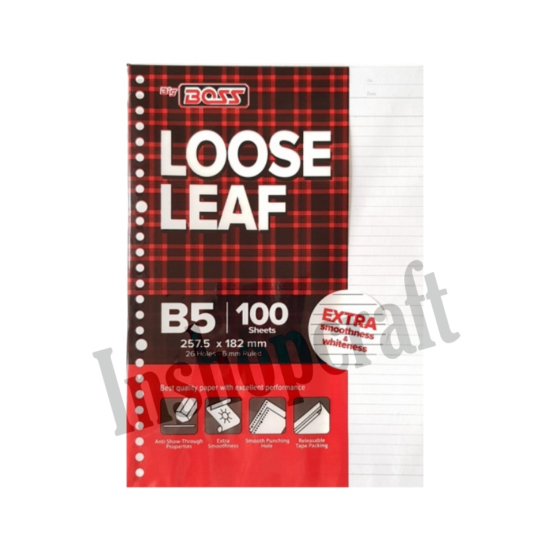 

Loose Leaf B5 100 Lembar Big Boss GARIS Murah [INSHOP]