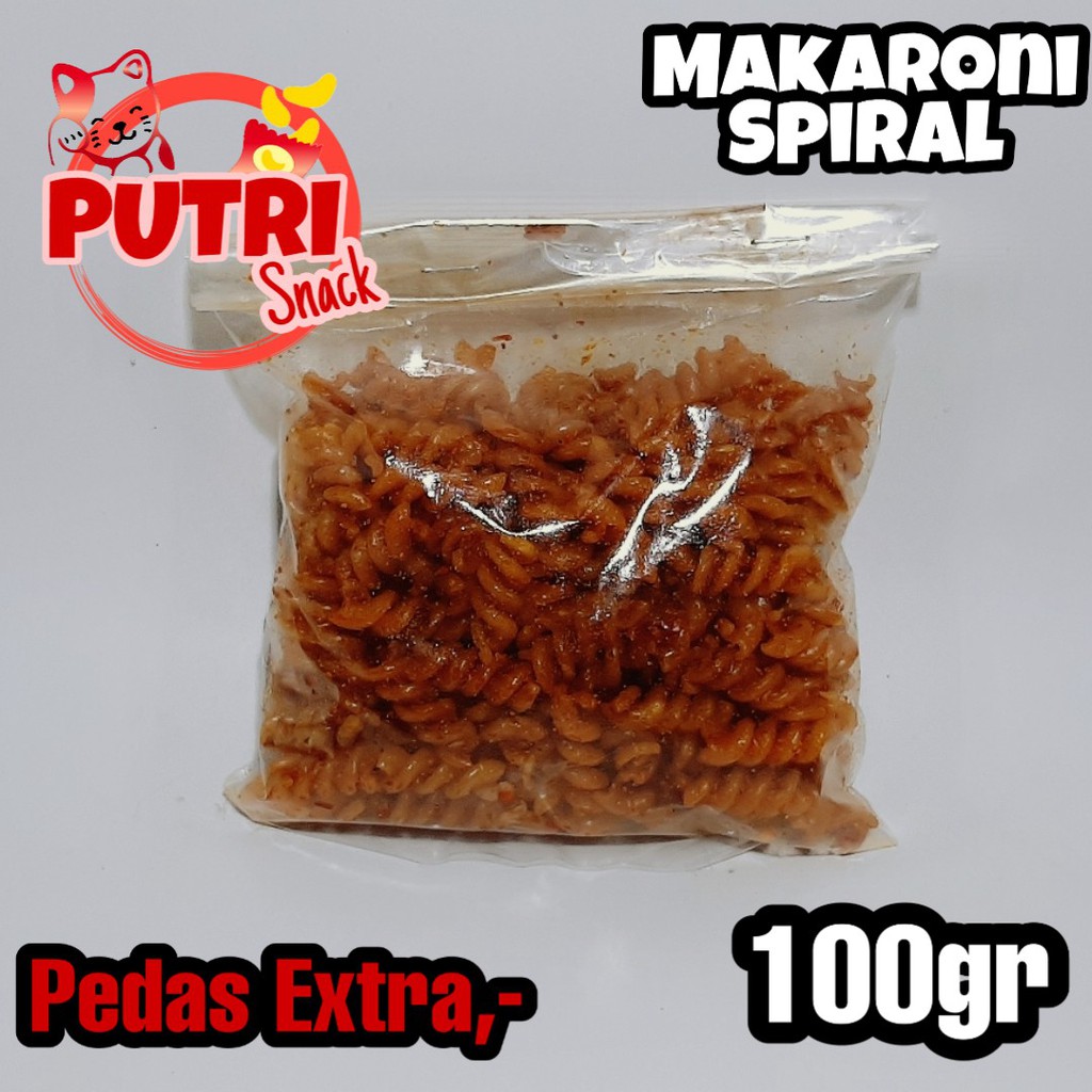 

Makaroni Spiral / Makaroni Kriwil / Makaroni Uril 100gr Bumbu Seblak Extra - Khas PUTRI SNACK