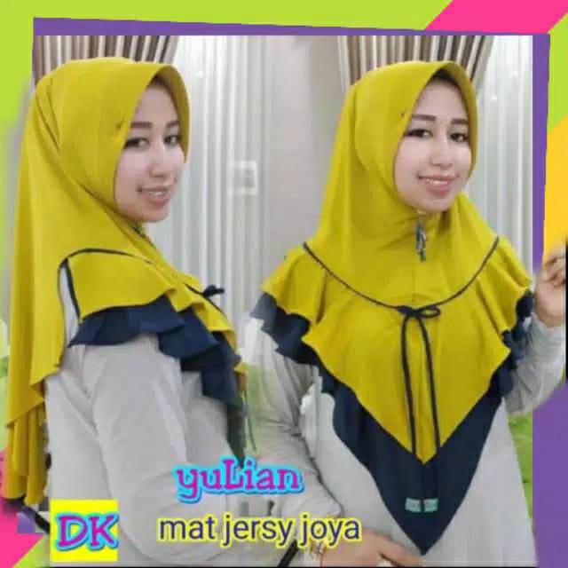 Jilbab instan yulian matt jersey tebal