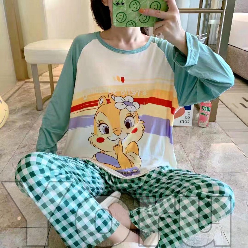 Pamelo PP786 Stelan baju tidur Import Baju Tidur Wanita Panjang PP Import Spandek PP10 PPJ-PP10 TupaiBW kom ijo