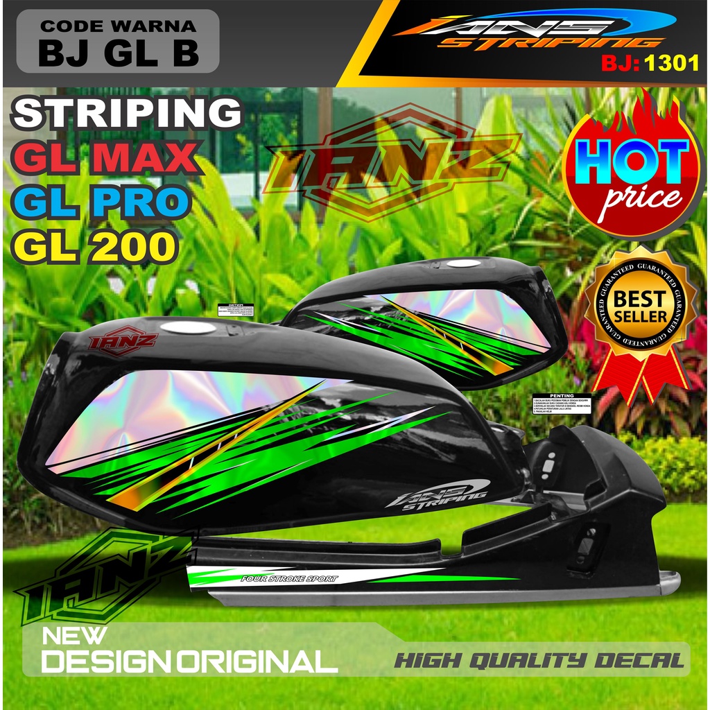 COSTUM STRIPING GL MAX NEW DESAIN VARIASI HOLOGRAM / STIKER VARIASI GL PRO TERBARU / STIKER MOTOR GL TERMURAH