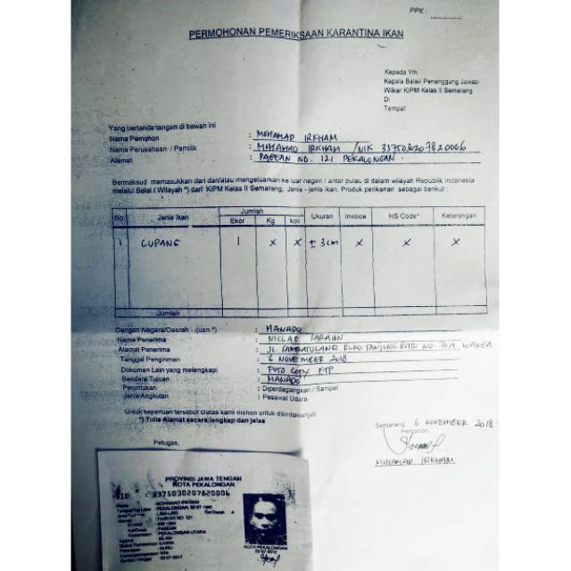 Surat Karantina Ikan Hias Indonesia