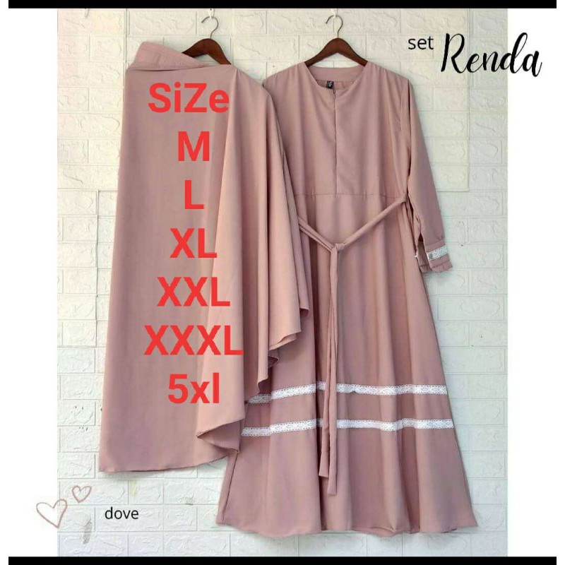 GAMIS SET AZIZAH SYAR'I SIZE JUMBO M.L.XL.XXL.XXXL.5XL.