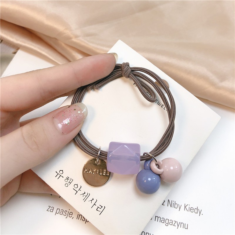 Grosir - F899 Karet Rambut Fashion / Ikat Rambut Korean Style / Kuncir Rambut Wanita-Abu