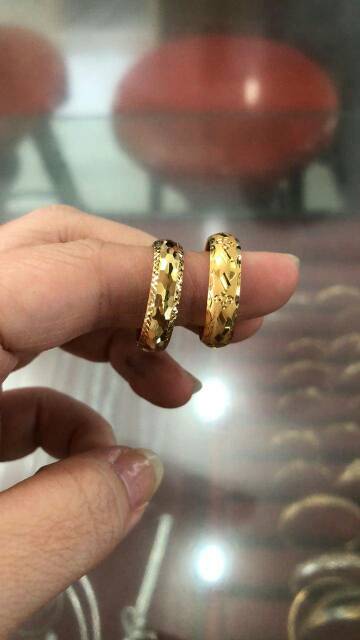 Cincin anak dan dewasa emas asli kadar 65% 16k lokal 22 0,5 1 1,5 g gr gram polos ukir belarotan