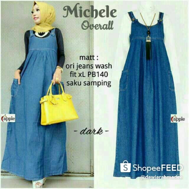 Michelle overall jeans, Matt jeans wash ori INCOME, no inner