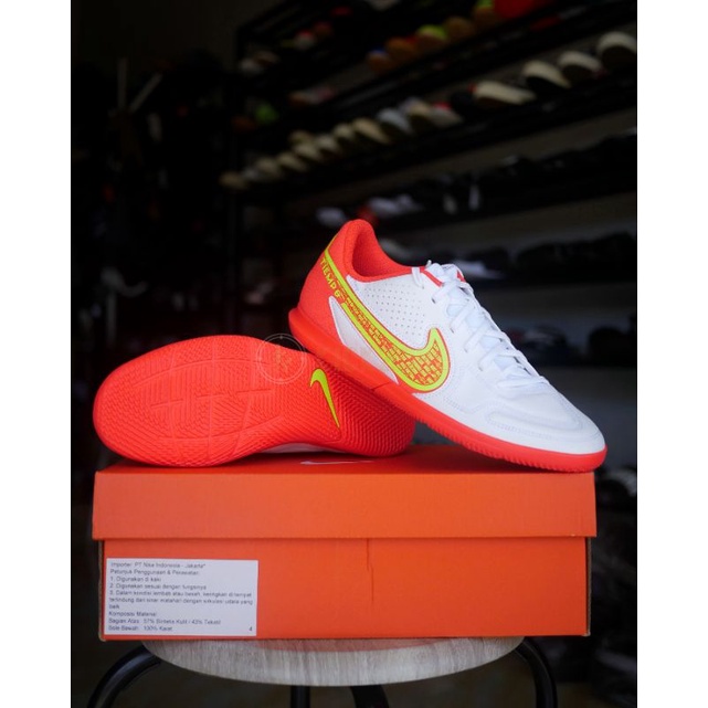 Sepatu Futsal Nike Legend 9 Club IC - White Orange DA1189 176  Original BNIB - Nike Tiempo