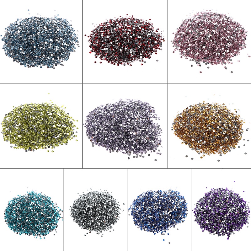 # Kaos T-Shirt Wanita Lengan Pendek Motif Print #10000pcs Kristal Jelly Berlian Imitasi 3MM Untuk Dekorasi Kuku