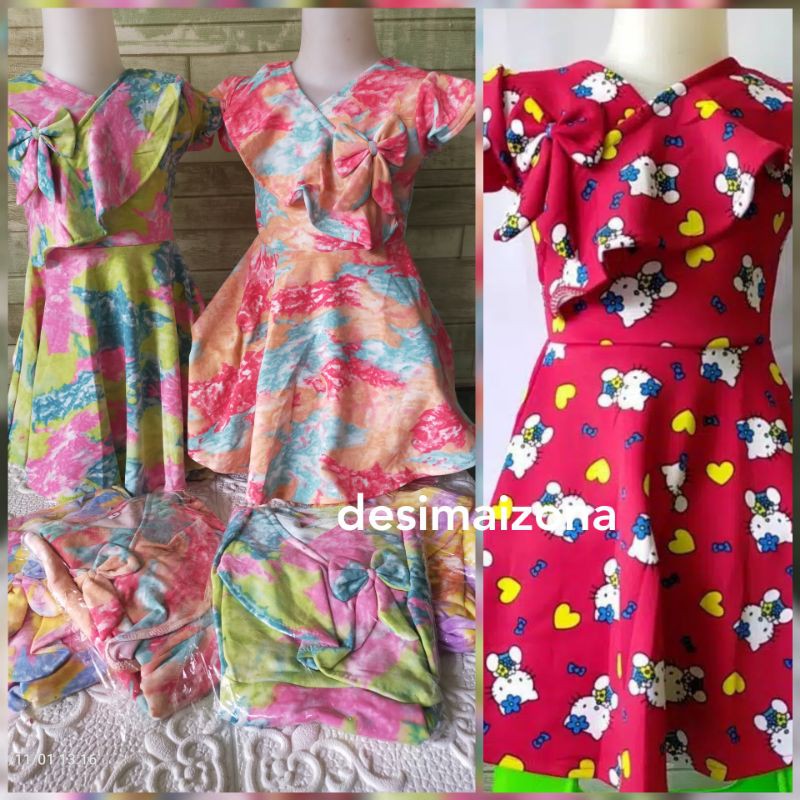 DRESS PAYUNG ANAK RUMBAI KRAH V//SIZE S M L