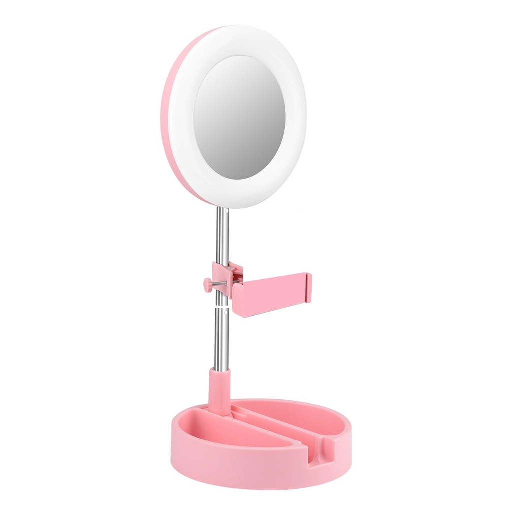 Kaca Cermin Rias With Ring Light Tripod Make Up Mirror G3