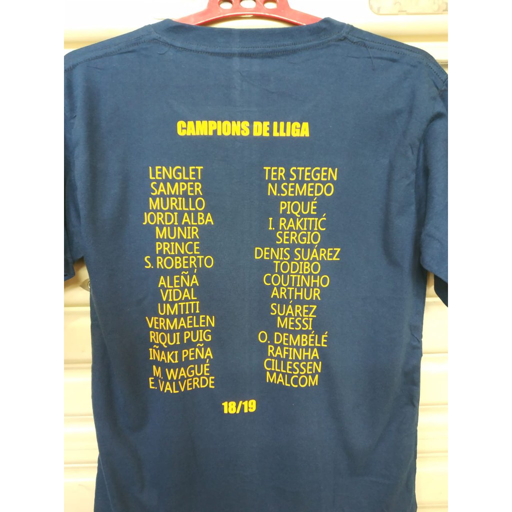 KAOS BARCELONA CHAMPION BARCA CHAMPION la LIGA 2019 COMBED 30S