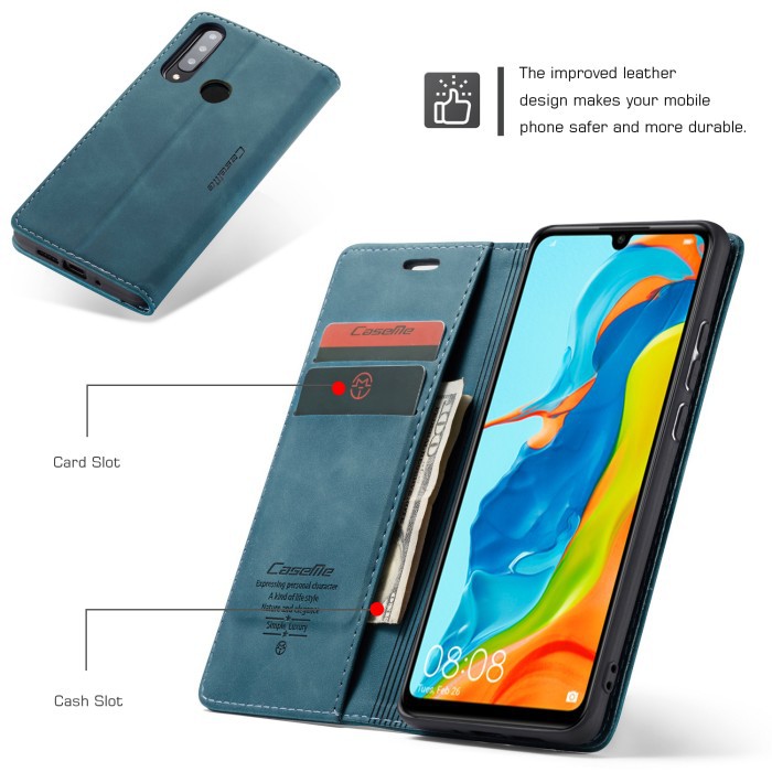 HUAWEI P30 LITE LEATHER FLIP WALLET CASE DOMPET MAGNETIC COVER