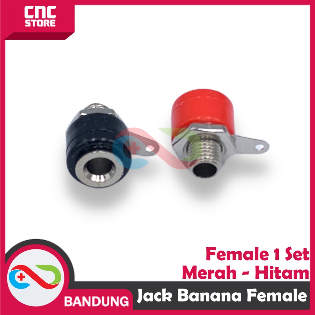 JACK BANANA FEMALE 1 SET BLACK RED SEPASANG HITAM MERAH