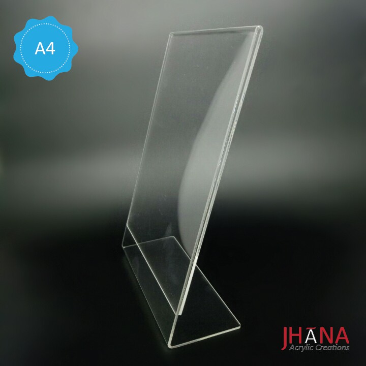 

Tentcard / Nomor Meja / Tent Holder Akrilik / acrylic Ukuran A4 L