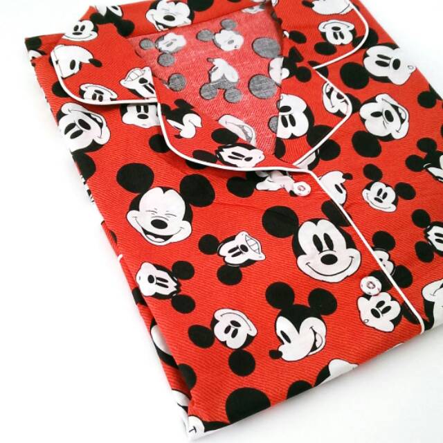 Piyama Katun Dewasa Mickey Celana Panjang/Baju Tidur Wanita