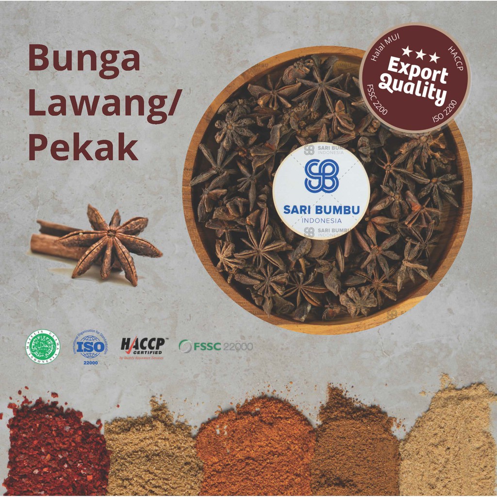 

Pekak / Bunga Lawang Utuh / Staranise Whole - (Small Pack) Rempah *Export Quality